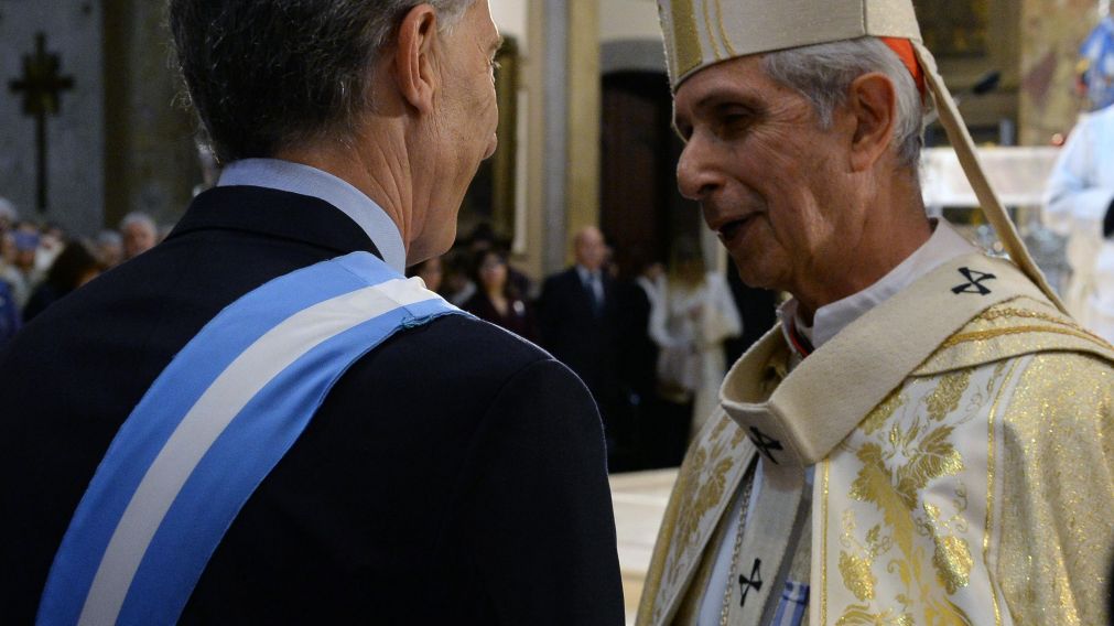 Mario Poli, en la celebraci�n�del 209 aniversario de la Revoluci�n de Mayo. (Captura)
