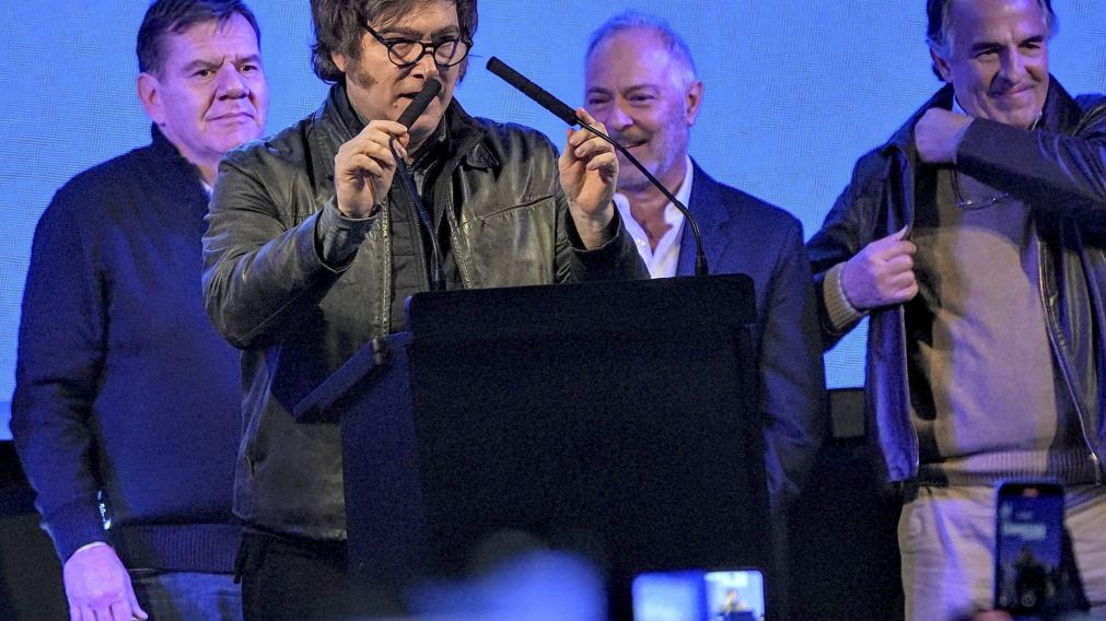Javier Milei en lanzamiento de campaña bonaerense.