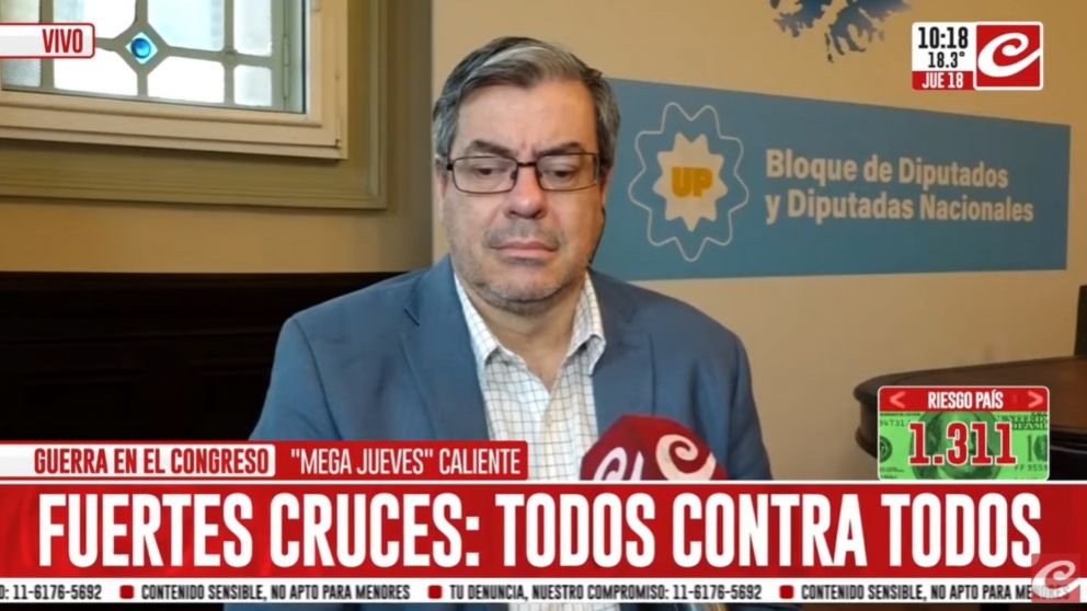 Germán Martínez criticó al presidente Javier Milei (Crónica HD).