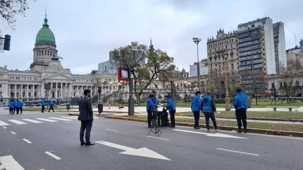 La Policía de la Ciudad trabajó en el lugar de la agresión a Pablo Grillo para avanzar en la reconstrucción (Foto CELS).