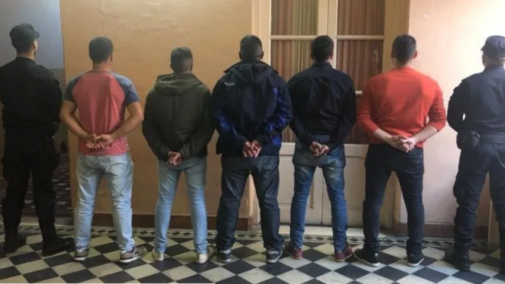 Los siete detenidos.