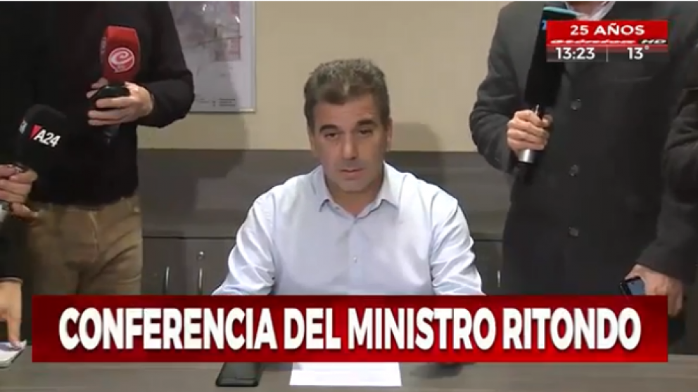 Ritondo pidió que la Justicia detenga a los responsables (Captura de TV).