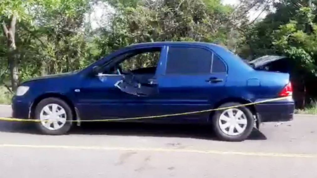 Viajaba en este auto cuando le dispararon. 