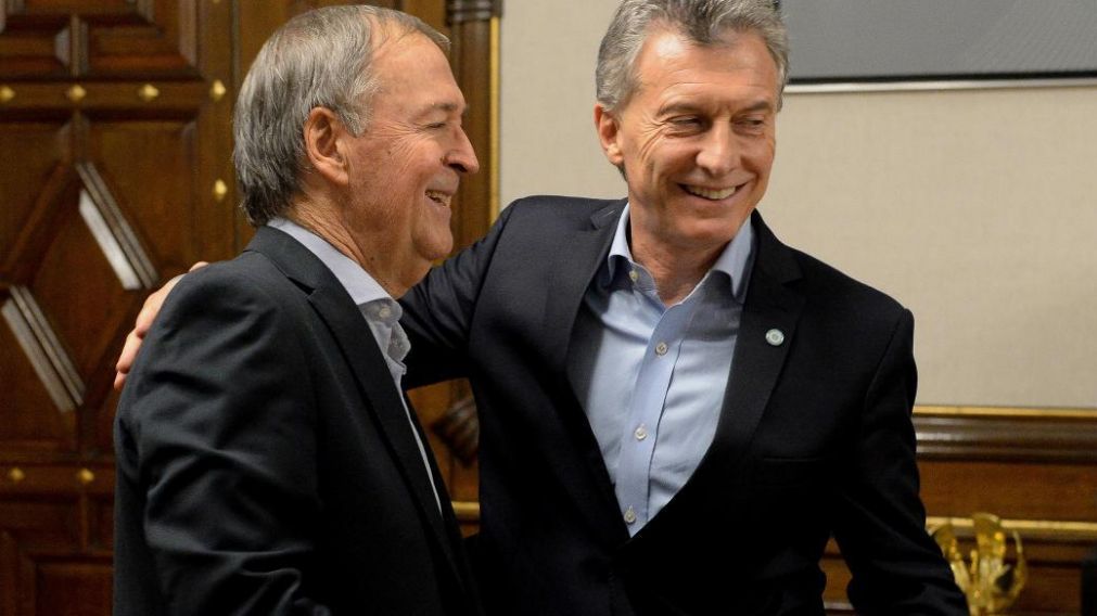 Mauricio Macri junto a Schiaretti en Casa Rosada (Prensa Presidencia).