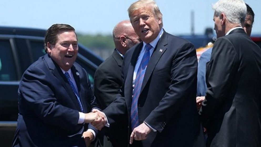 Nungesser y Trump. Se encontraron este martes en Luisiana.