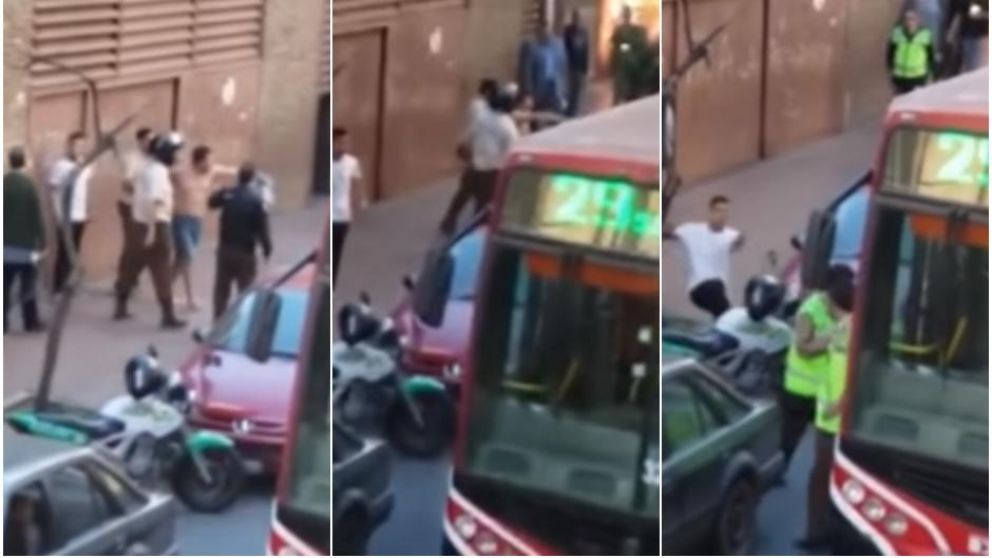 Los inspectores salieron a defender a su compañera y terminaron a las piñas.