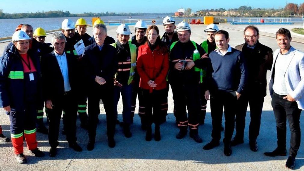 El presidente y la gobernadora bonaerense recorrieron las obras (Gentileza: Infocielo).