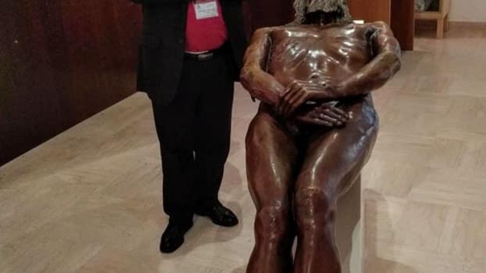 El padre Manuel Acu�a , en Roma. 