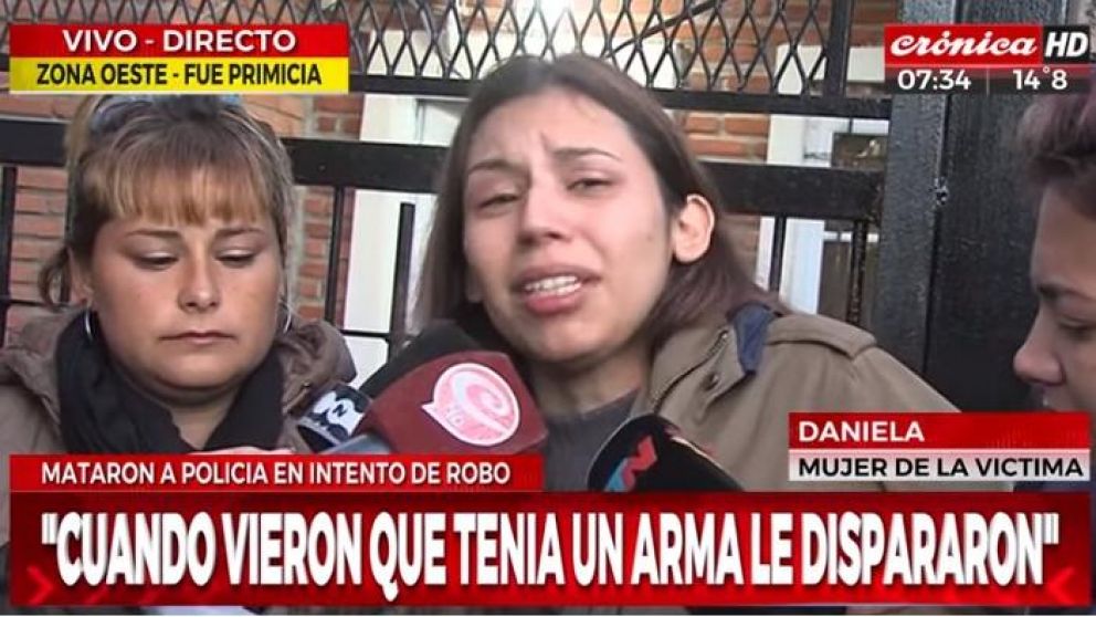 Daniela habl� con Cr�nica tras el crimen de su novio. (Captura TV)
