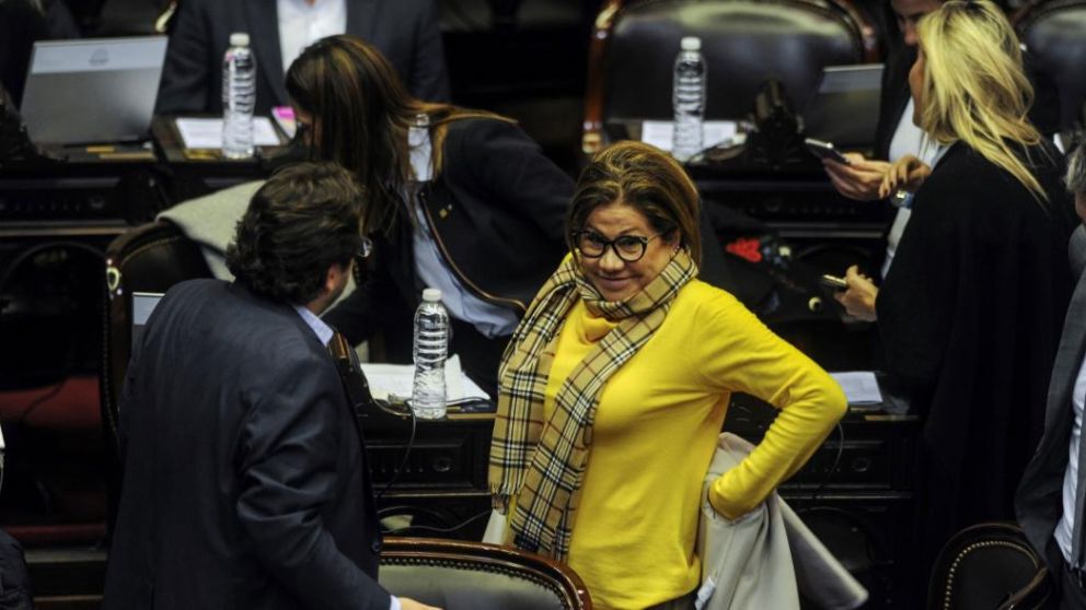 Camaño fue la única que se molestó por la poca actividad del Congreso.
