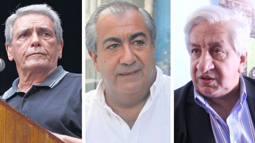 Carlos Acuña y Héctor Daer, y Julio Piumato