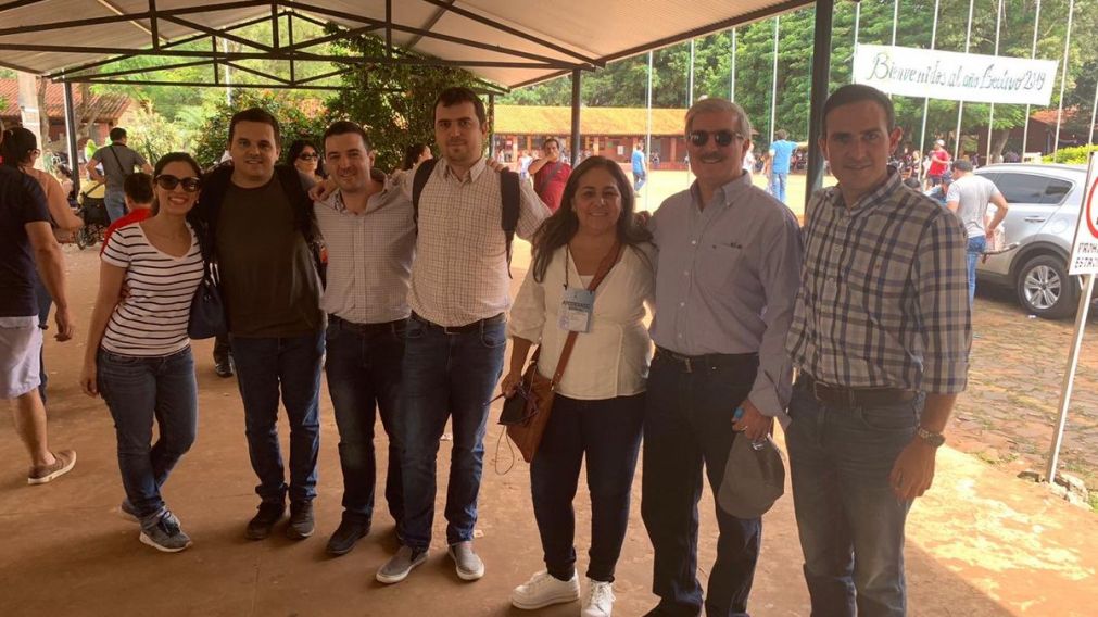 Los candidatos de Patria Querida, contentos por la hist�rica victoria. 