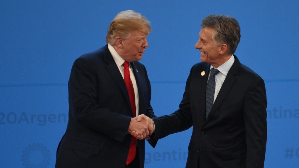 Mauricio Macri junto a Donald Trump.