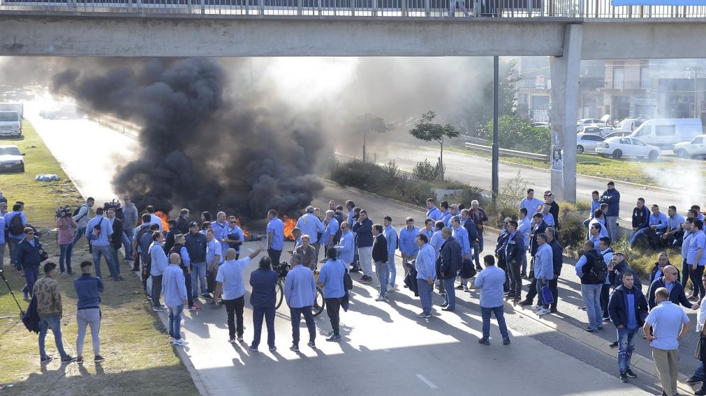 Colectiveros exigen seguridad. (Crónica/Fernando Pérez Re)