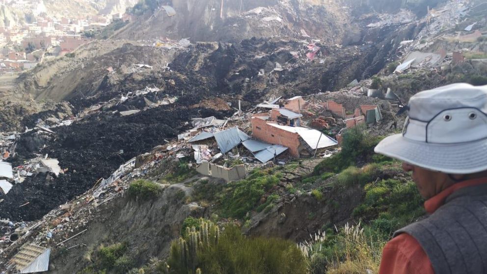 Un feroz lluvia golpeo la ciudad boliviana de La Paz.