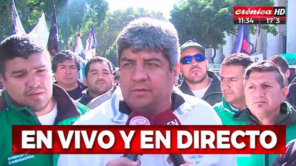 Moyano dispar� contra el Gobierno. (Imagen de TV)