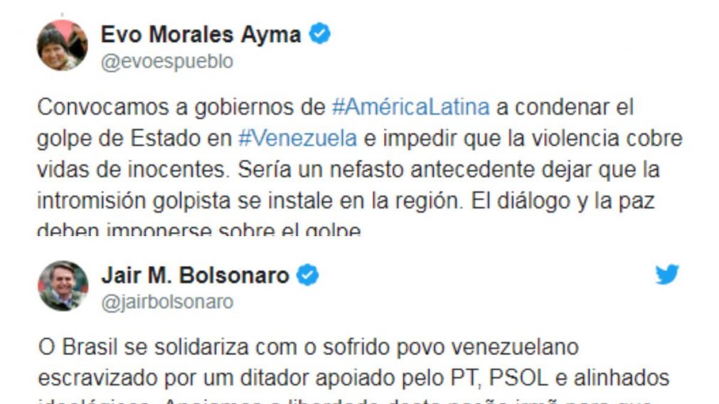 Los lideres internacionales manifestaron su opini�n.