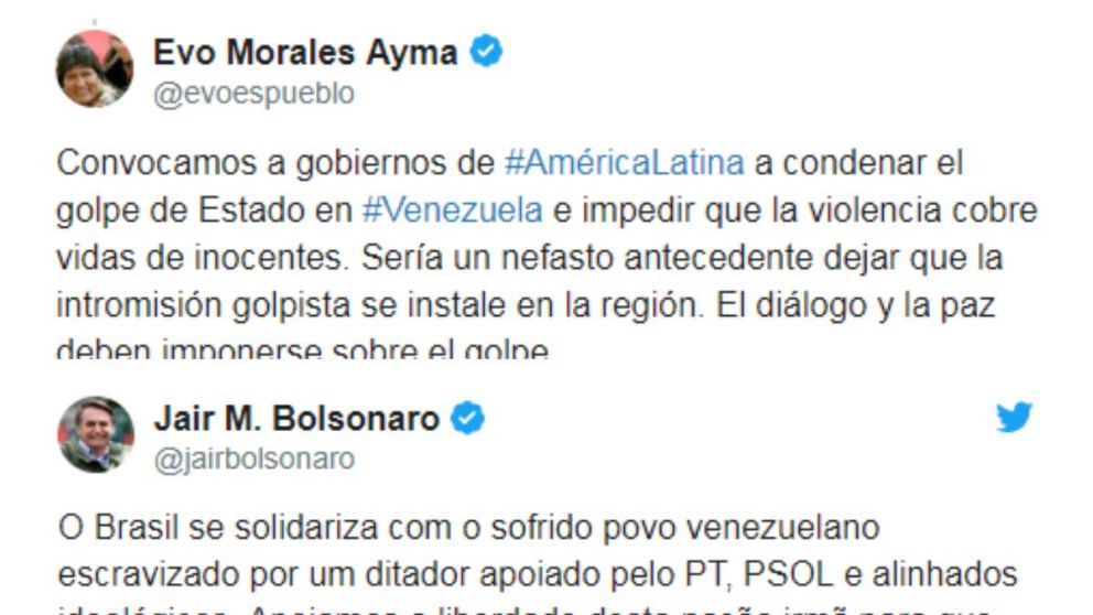 Los lideres internacionales manifestaron su opinión.