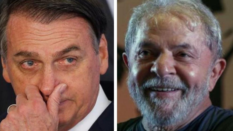 Bolsonaro y Lula, enfrentados.