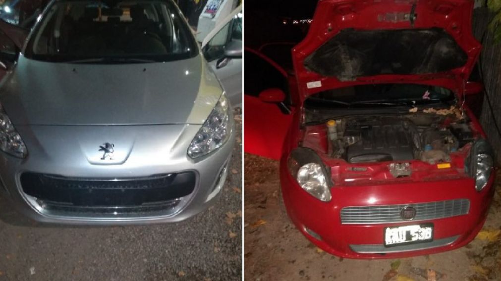 El peugeot 306 gris de los secuaces y el fiat punto rojo que le robaron a una mujer,