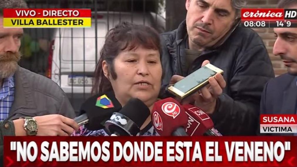 Susana. Víctima del violento robo. (Captura TV)