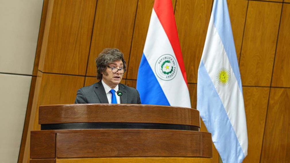 Javier Milei disertó ante el Congreso de Paraguay.