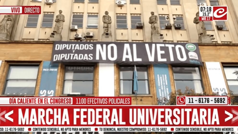 La comunidad educativa se prepara para marchar contra los vetos de Javier Milei (Cr�nica HD).