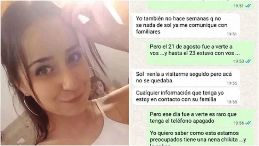 Las capturas de los mensajes del novio de la joven asesinada.