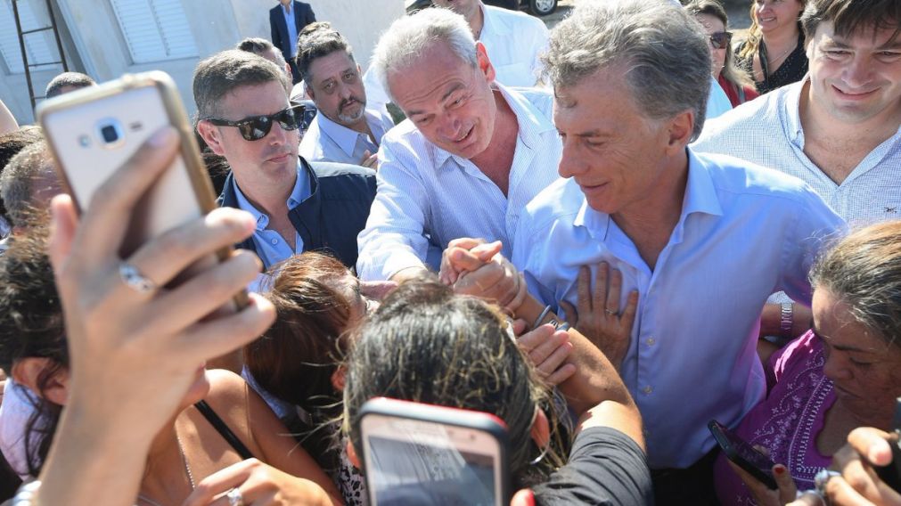 El 4 de abril, Mauricio Macri visitó a Atilio Benedetti, candidato de Cambiemos en Entre Ríos.