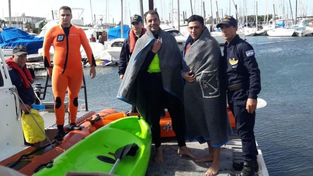 Los dos hombres se encuentran en buen estado de salud. (Prensa Prefectura)
