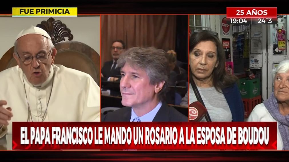 El Papa le mand� un rosario a la mujer de Boudou