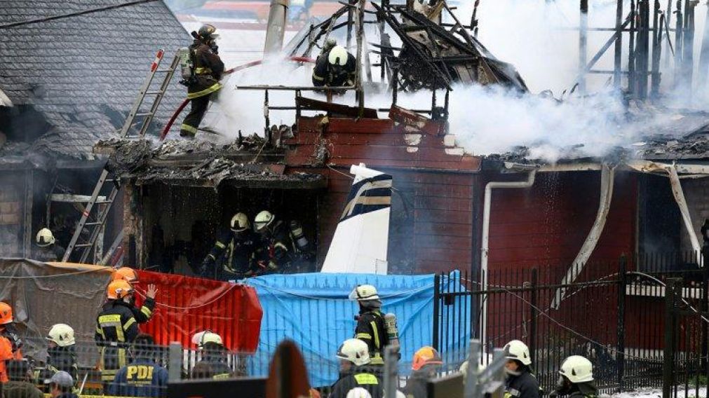 La zona en la que la nave impactó. (AFP)