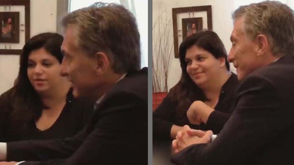 Macri decidió hacer un anuncio informal en la casa de Adriana. (Captura video)