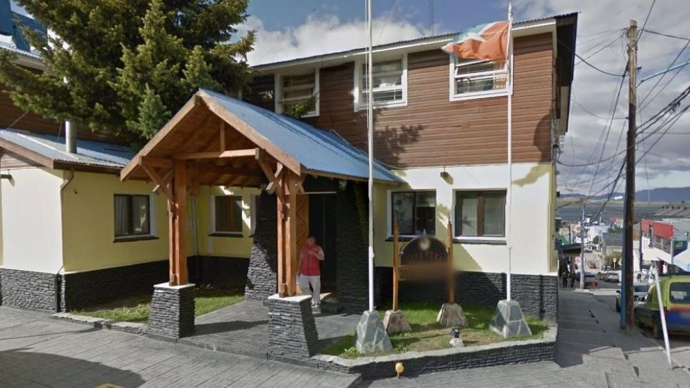 Jefatura policial de Ushuaia. Donde estaba detenido el agresor.