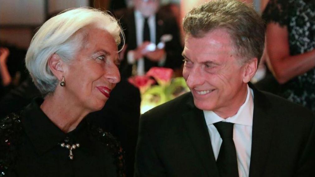 Lagarde y Macri, durante una reuni�n tras el acuerdo. (Imagen de archivo)