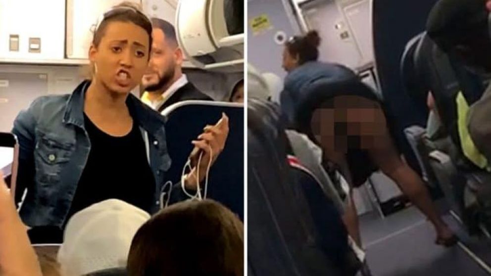 La mujer produjo demoras en el vuelo debido a su temeraria actitud.