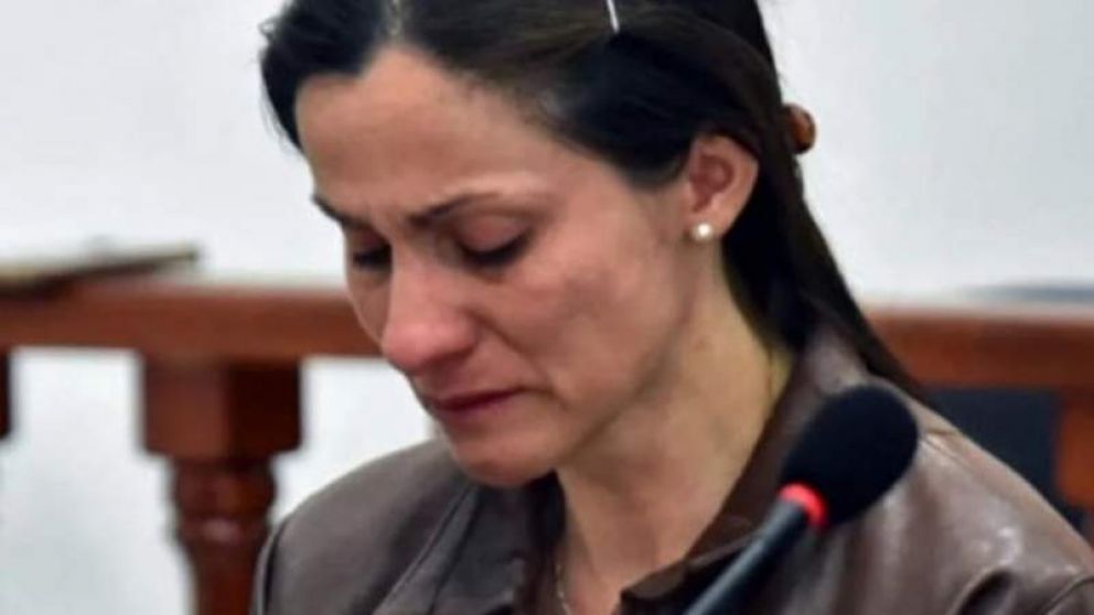 La mujer no pudo contener el llanto al declarar en el primer d�a de juicio.