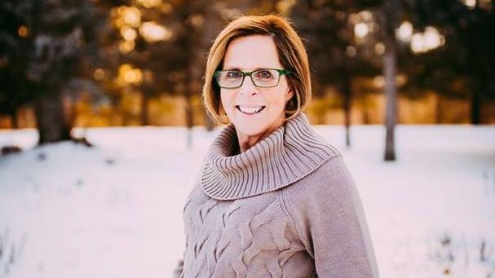 Cecile Eledge, de 61 años, durante su embarazo.