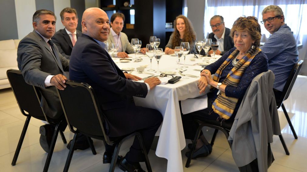 Los invitados y anfitriones conversaron durante dos horas (Nahuel Ventura-Crónica).