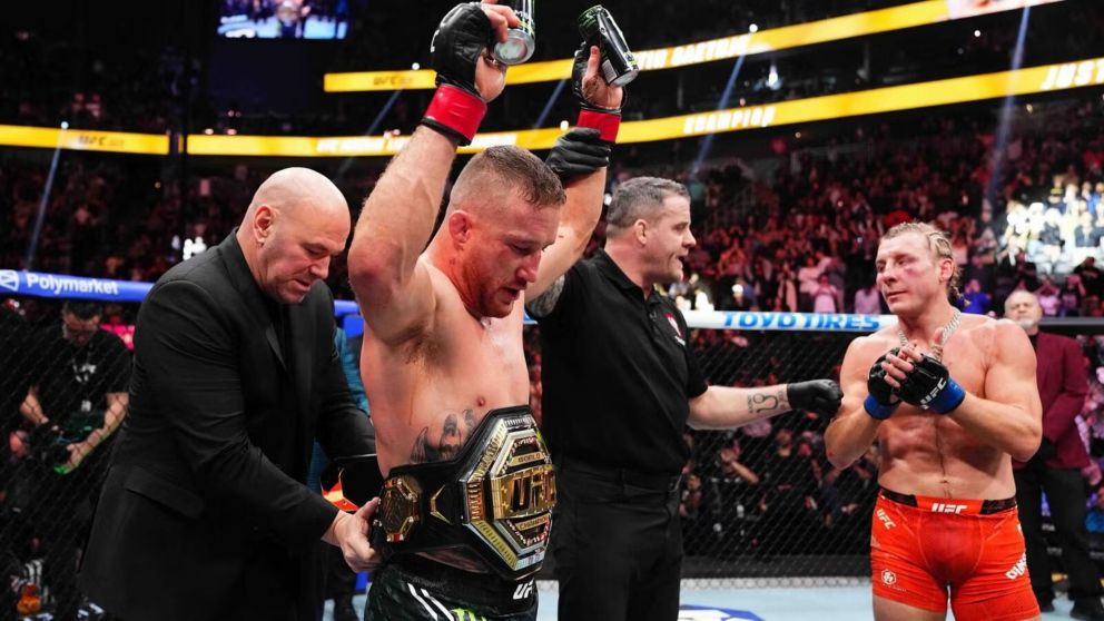 Justin Gaethje venció a Paddy Pimblett y se consagró campeón interino en la velada 324 de la UFC