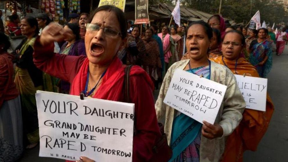 Protestas. Contra las violaciones diarias que sufren las mujeres en India.