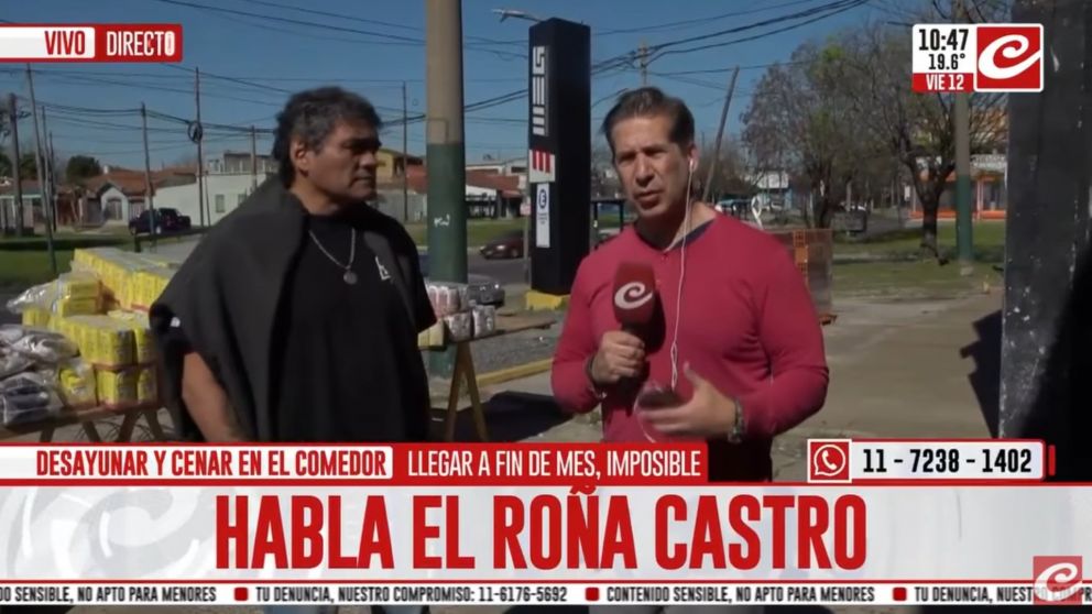 El Roña Castro advirtió que la crisis golpea con dureza a amplios sectores de la población (Crónica HD).