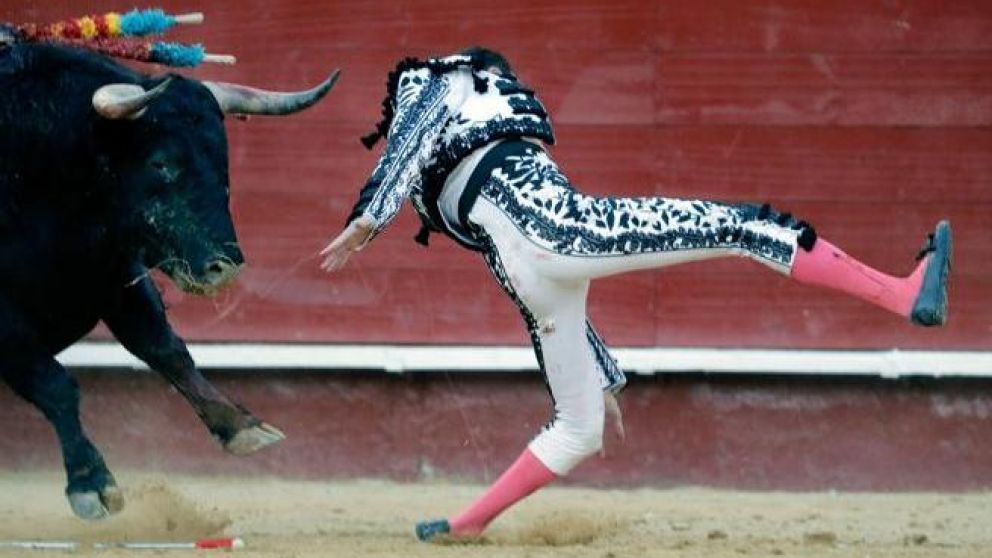 El momento del brutal ataque.