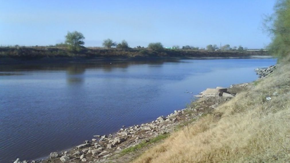 Río Salado. Donde se ahogaron los dos deportistas.