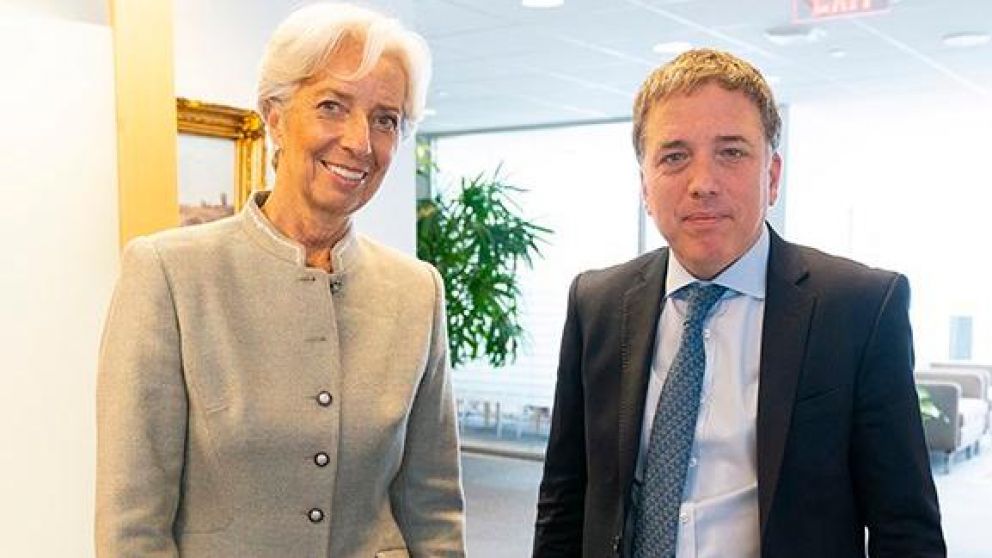 La presidenta del FMI y el ministro de Hacienda, tras el encuentro.