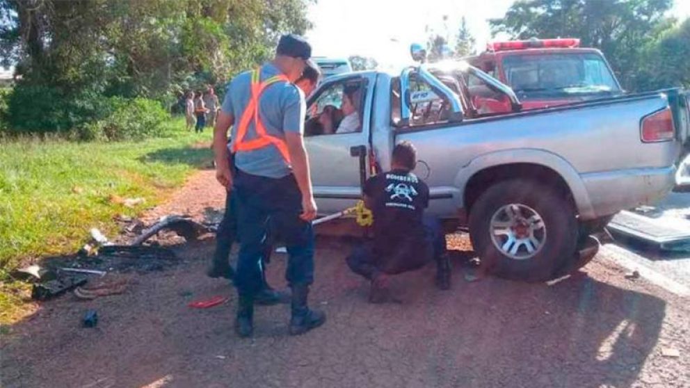 Trágico accidente en Misiones. (Gentileza El Territorio).