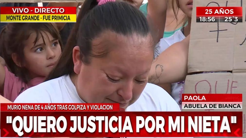 La abuela de Bianca Godoy pidió justicia por su nieta (Captura TV).