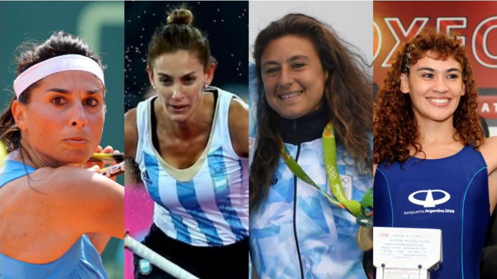 Sabatini, Aymar, Carranza y Acu�a: deportistas argentinas.