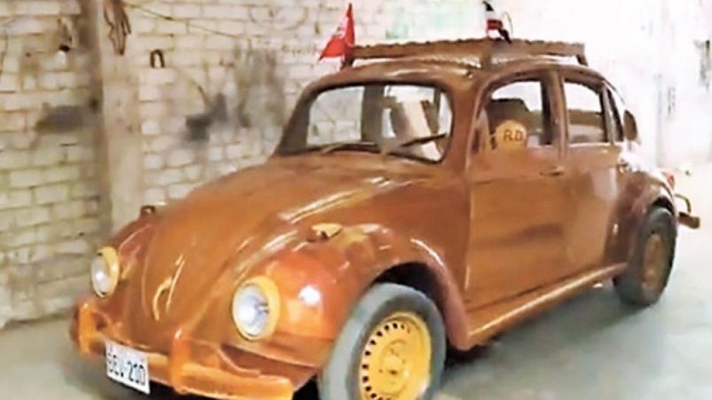 El Volkswagen de madera está listo para viajar a Estados Unidos.