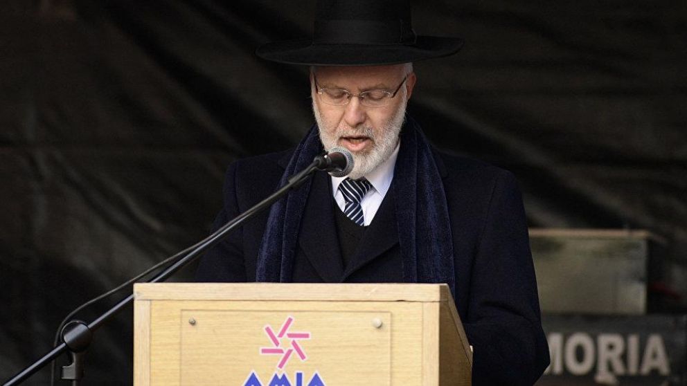 El Gran Rabino agradeció "el apoyo" y todos los que "rezaron" por su salud.